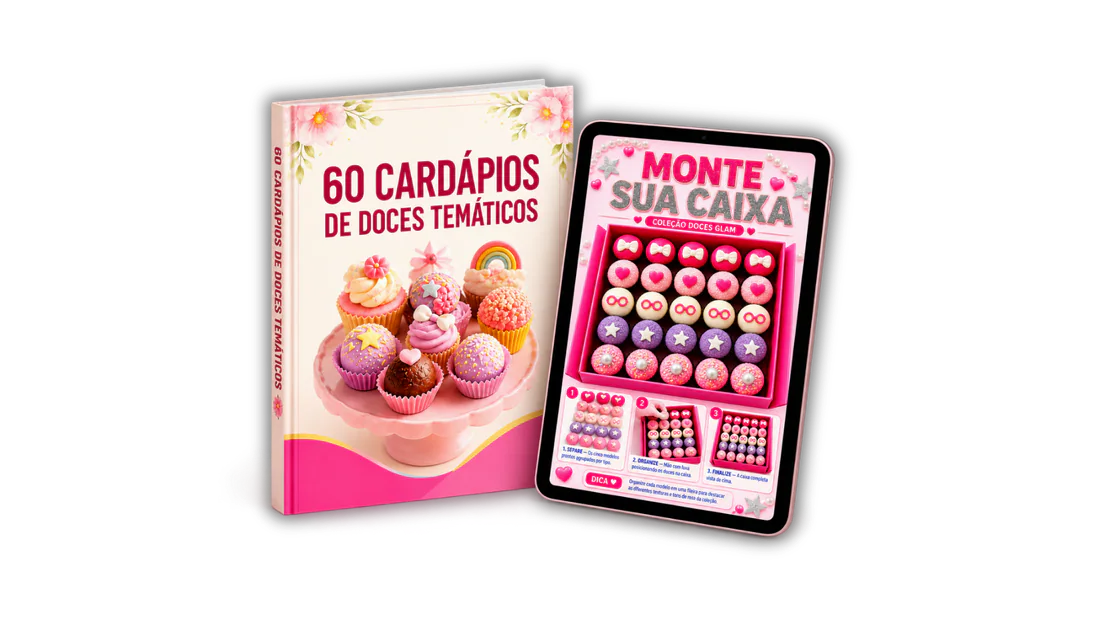 Pacote Básico — 60 Cardápios de Doces Temáticos